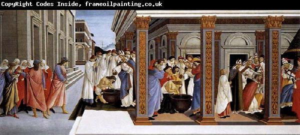 BOTTICELLI, Sandro Baptism of St Zenobius and His Appointment as Bishop